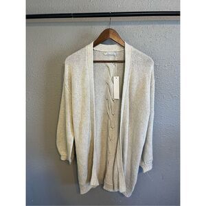One Grey Day Revolve Oatmeal Cardigan Duster Size Medium NWT